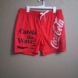Coca-Cola Swim trunks Mens size Large